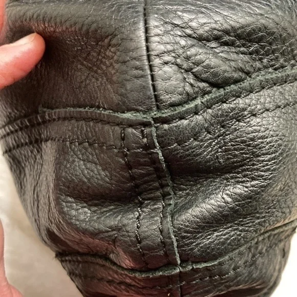 Lucky brand black leather hobo bag